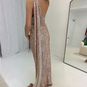Tom ford rose gold sequin gown